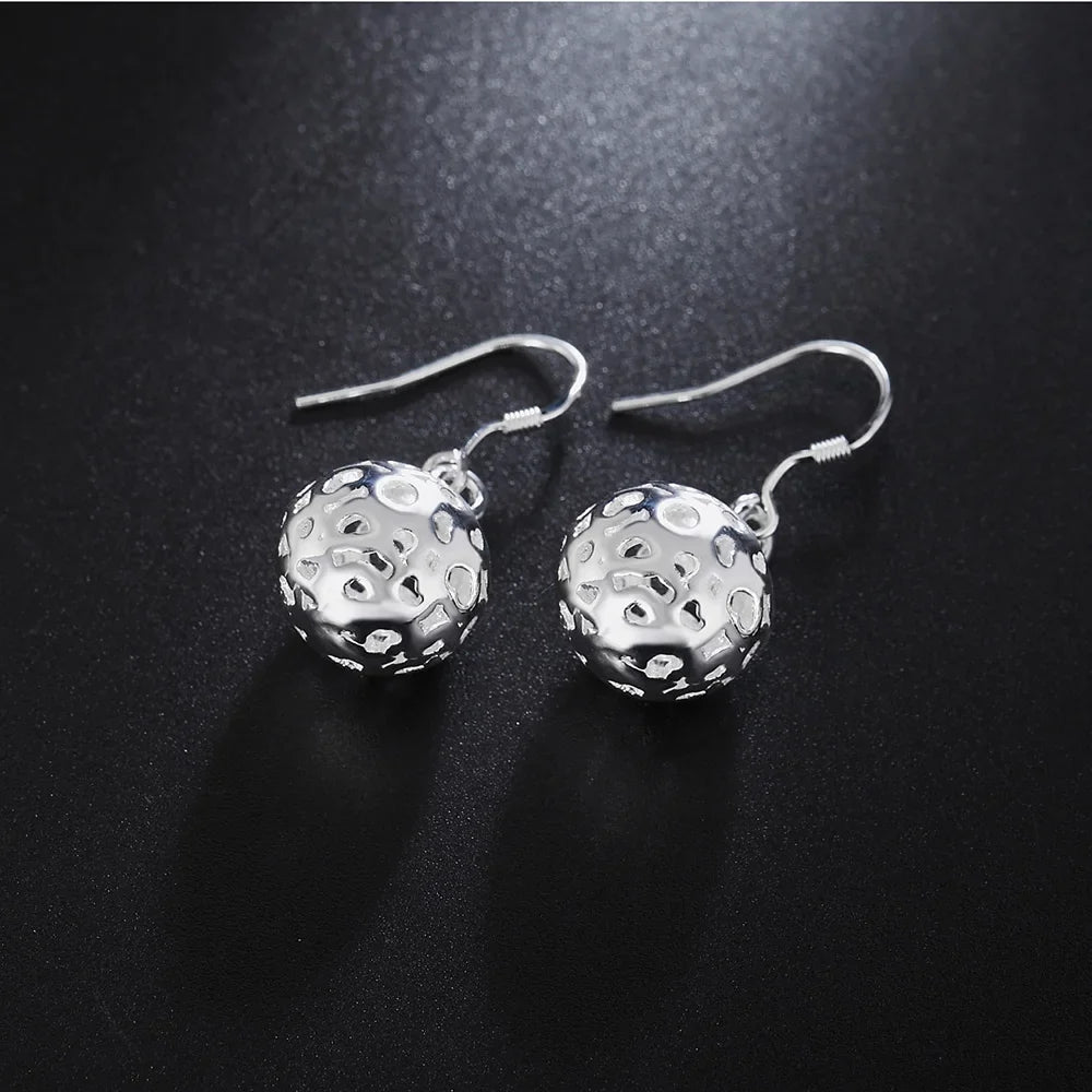 925 Sterling Silver Ball Stud Earrings for Women