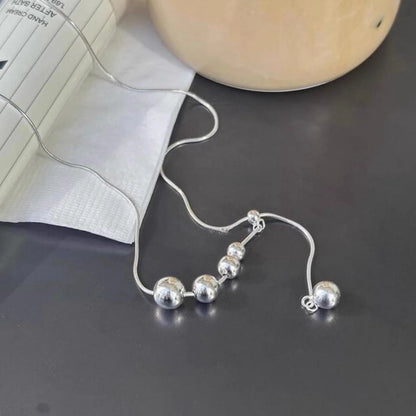 925 Sterling Silver Heart Pendant Adjustable Choker Necklace for Women
