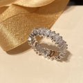 Baguette Cubic Zirconia Ring in 18K Gold for Women