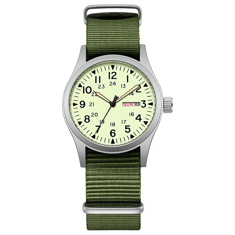 38mm Quartz Field Watch with Nylon Strap