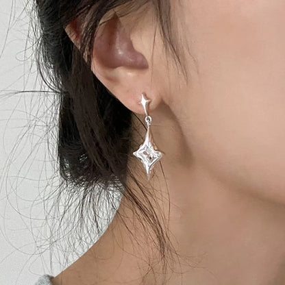 Y2K Star Crystal Drop Dangle Earrings for Women