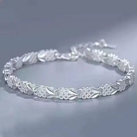 925 Sterling Silver Multiple Styles Chain Bracelet for Women