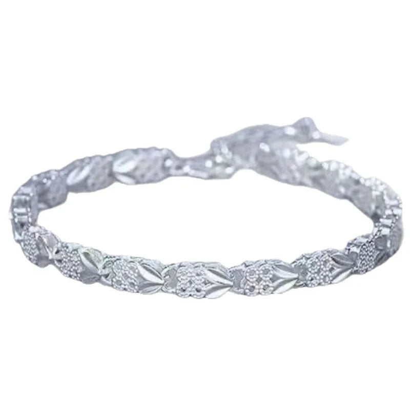 925 Sterling Silver Multiple Styles Chain Bracelet for Women