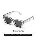 Men's Contemporary Square Polycarbonate Sunglasses