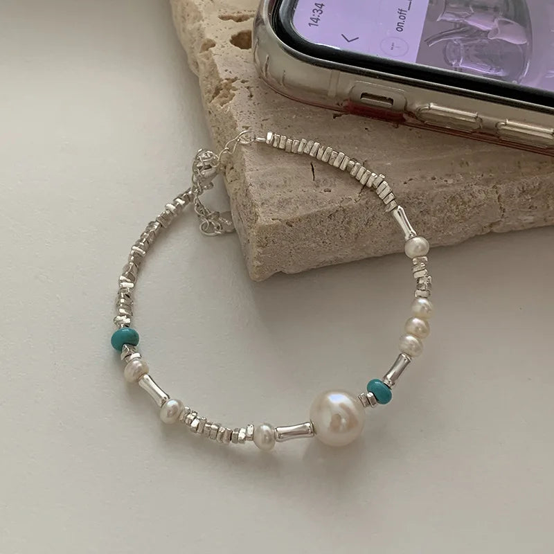 925 Sterling Silver Butterfly Bead String Bracelet for Women
