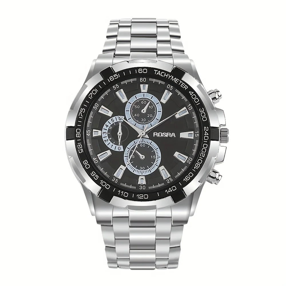 Men's Dress Quartz Watch with Alloy Bracelet