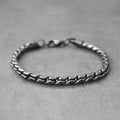 Vintage Twist-Link Stainless Steel Bracelet