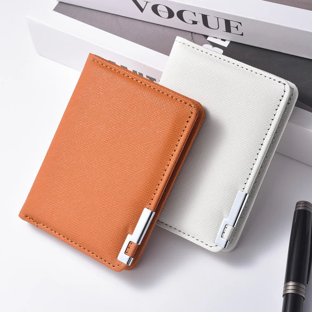 Men's Ultra-Thin Vertical PU Leather Wallet | Multi-Card Slot Compact Purse