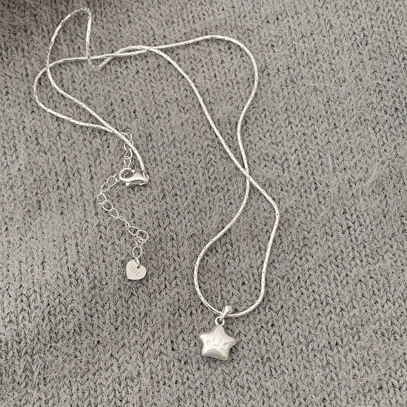 925 Sterling Silver Heart Pendant Adjustable Choker Necklace for Women