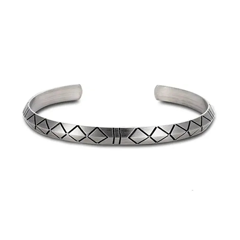 Vintage Silver-Plated Open Cuff Bracelet