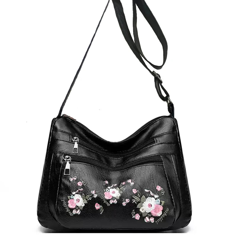 Embroidered Crossbody Bag for Women