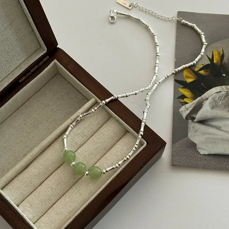 925 Sterling Silver Heart Pendant Adjustable Choker Necklace for Women