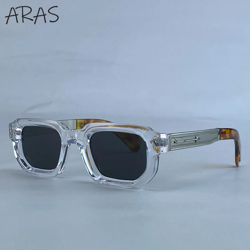 Men's Vintage Square Alloy-Frame Sunglasses