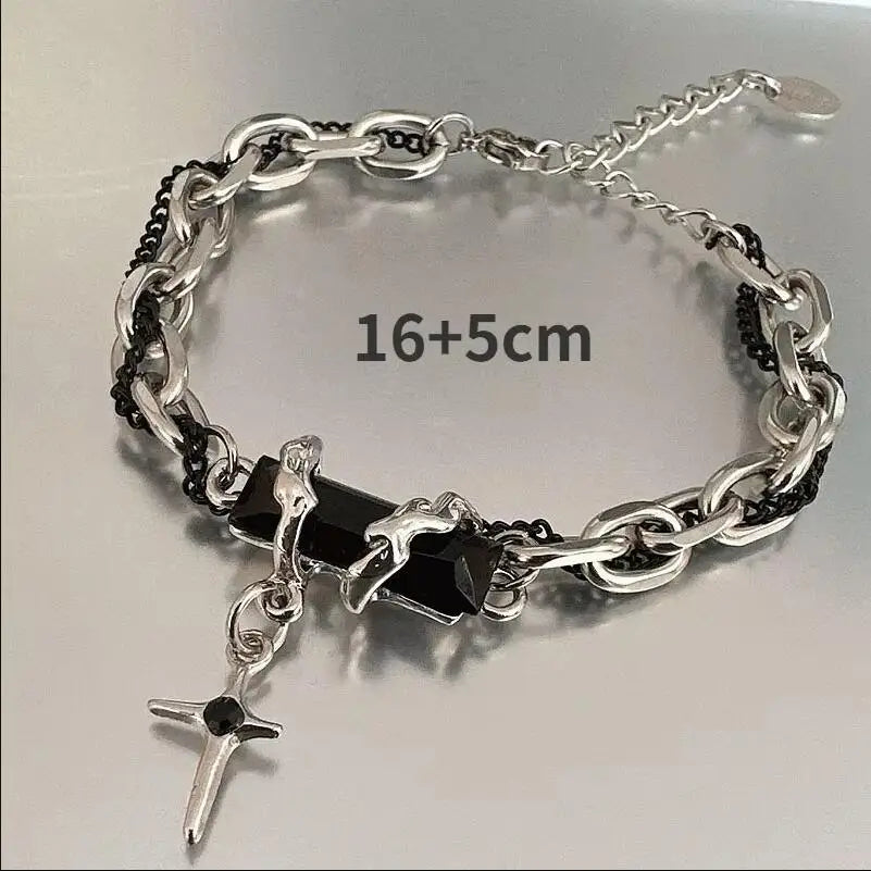 Gothic Star-Link Stainless Steel Bracelet