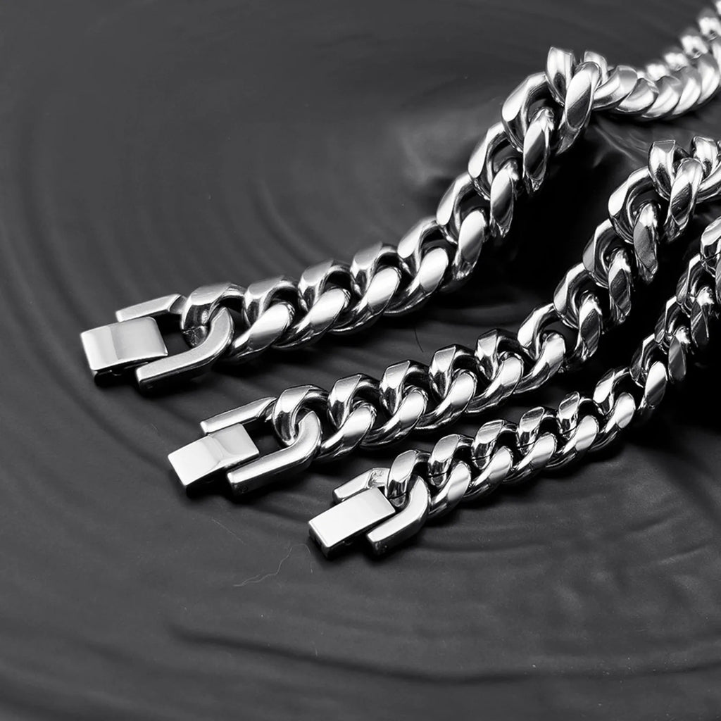 Stainless Steel Cuban Link Chain Bracelet