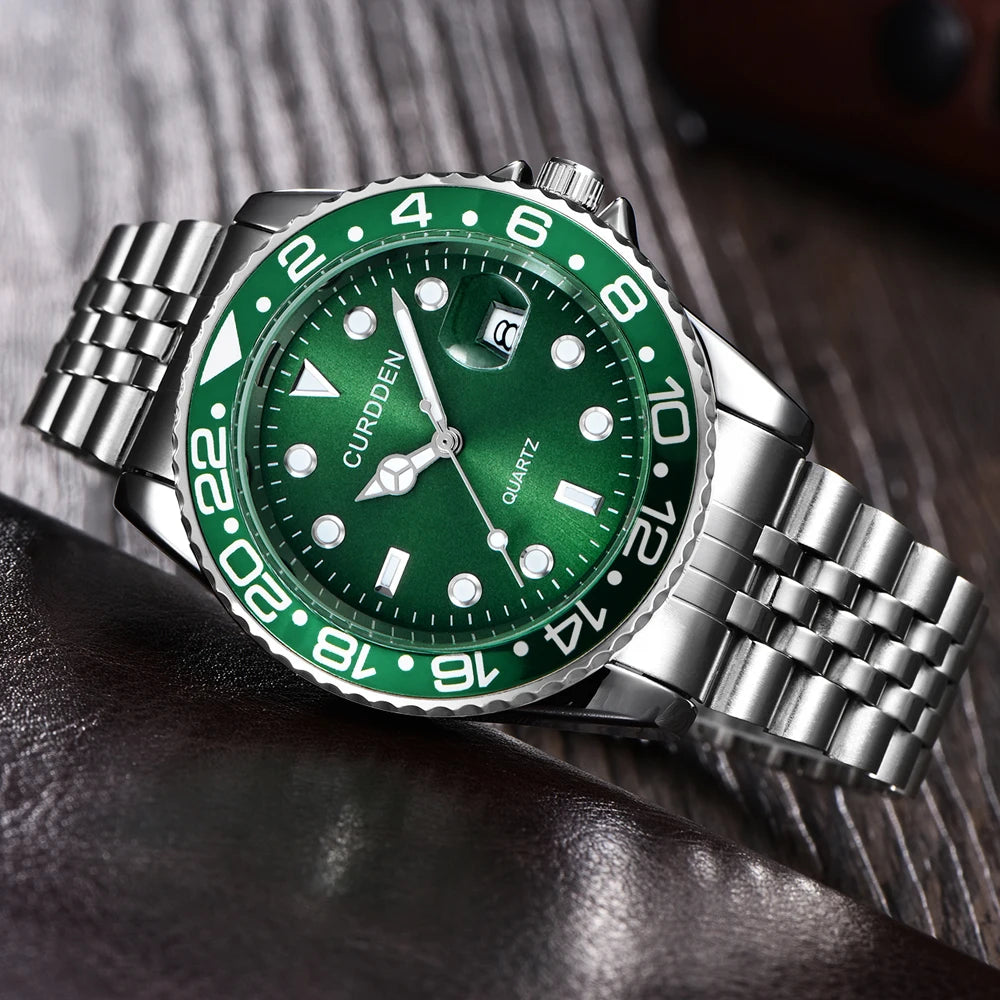 Men's Quartz Watch with Stainless Steel Bracelet