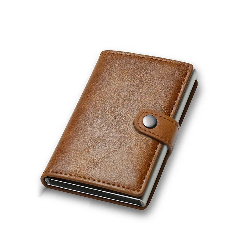 Carbon Fiber RFID Pop-Up Card Holder Wallet | Slim Metal Men's Minimalist Purse