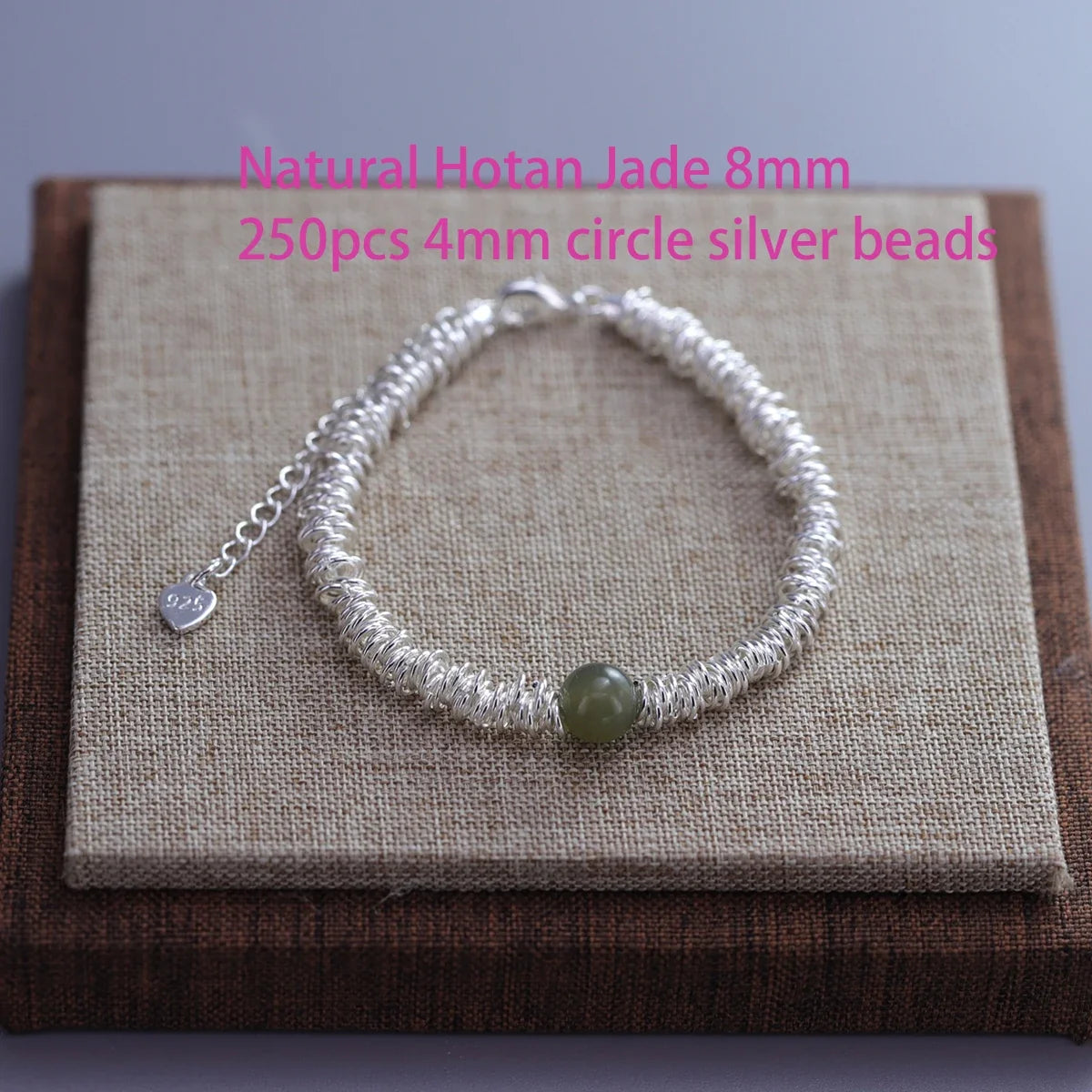 925 Sterling Silver Butterfly Bead String Bracelet for Women