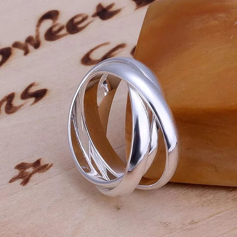 925 Sterling Silver Wedding Band Ring for Women