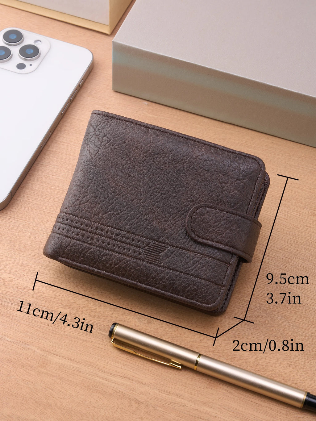 Men's PU Leather Slim Multi-Card Wallet | Zipper Short Coin Purse