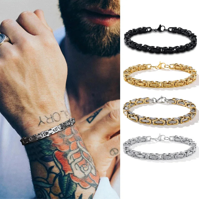 Byzantine Stainless Steel Chain Bracelet