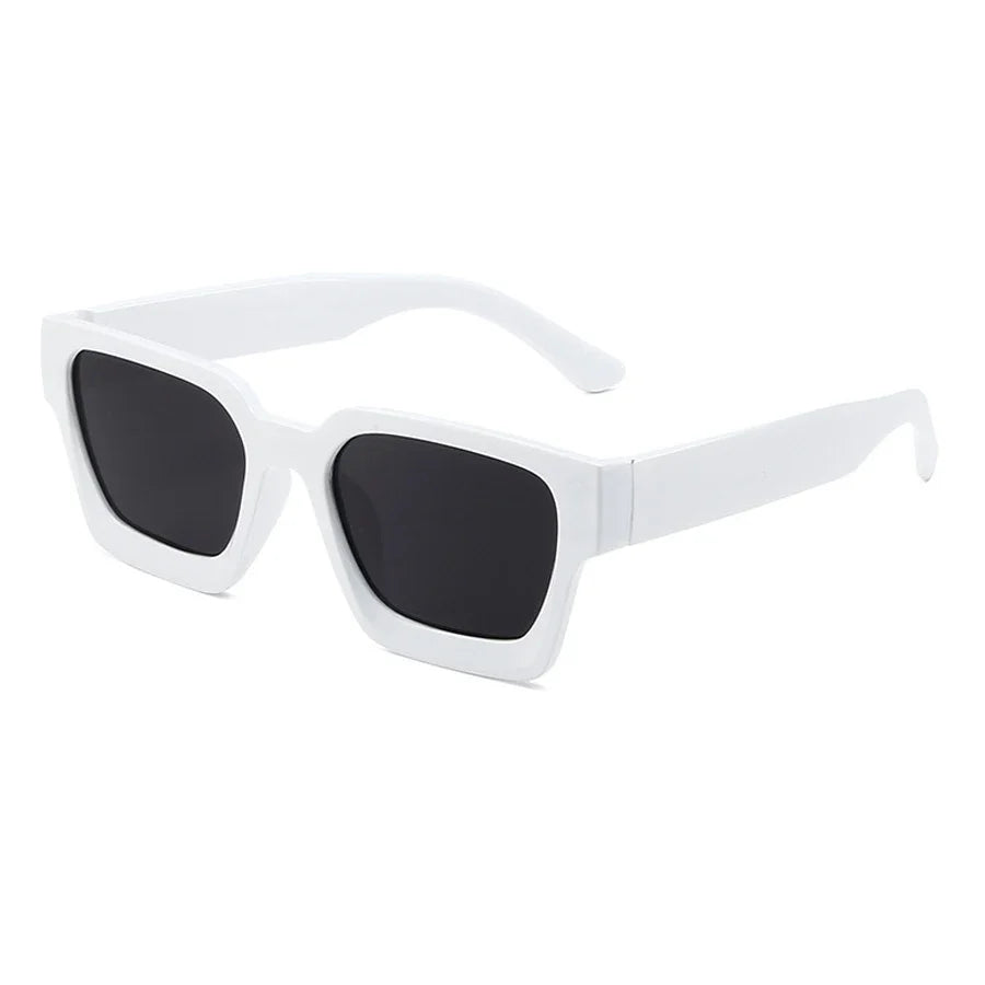 Classic Retro Square Plastic-Frame Sunglasses