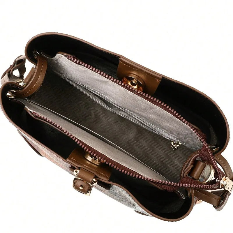 Vintage Bucket Crossbody Bag for Women