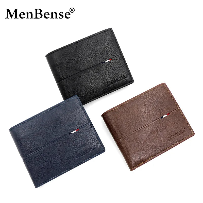 Men's Slim Bifold PU Leather Wallet | Multi-Compartment Card Holder & Coin Purse