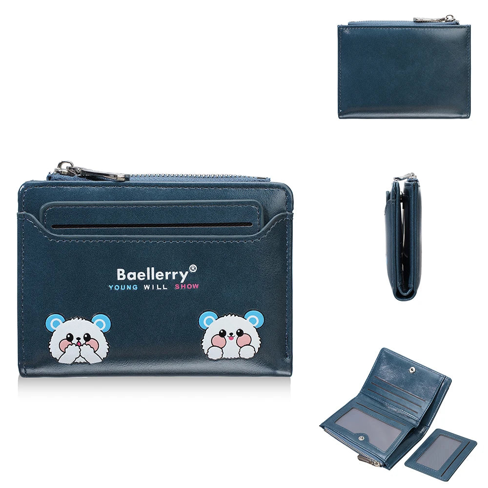 Cute Bear Short Wallet for Girls