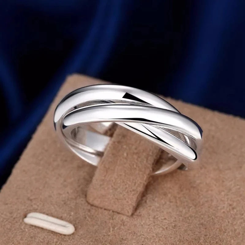 925 Sterling Silver Wedding Band Ring for Women