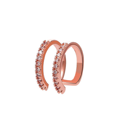 Zircon Cross Geometric Ear Cuff Clip for Women — No Piercing