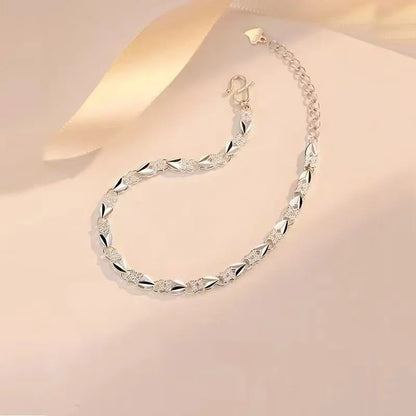 925 Sterling Silver Multiple Styles Chain Bracelet for Women