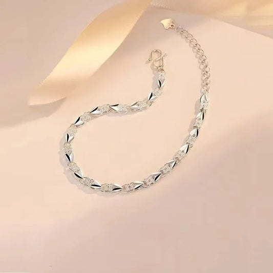 925 Sterling Silver Multiple Styles Chain Bracelet for Women