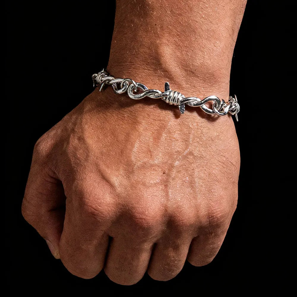 Gothic Barbed Wire Copper Chain Bracelet
