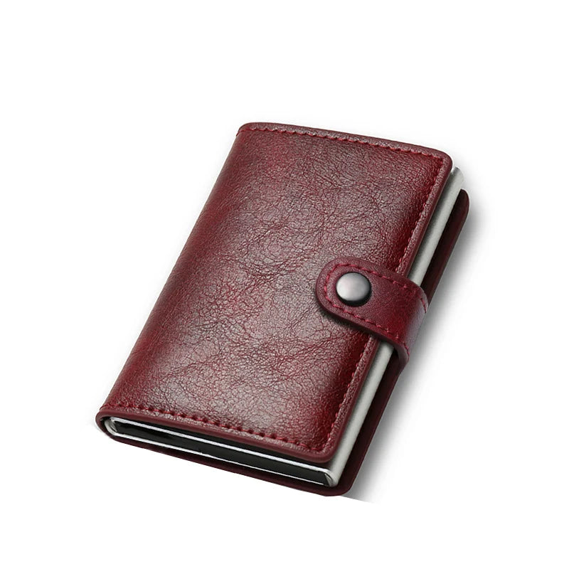 Carbon Fiber RFID Pop-Up Card Holder Wallet | Slim Metal Men's Minimalist Purse