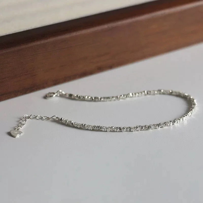 925 Sterling Silver Mini Beads Cuff Bracelet for Women and Men