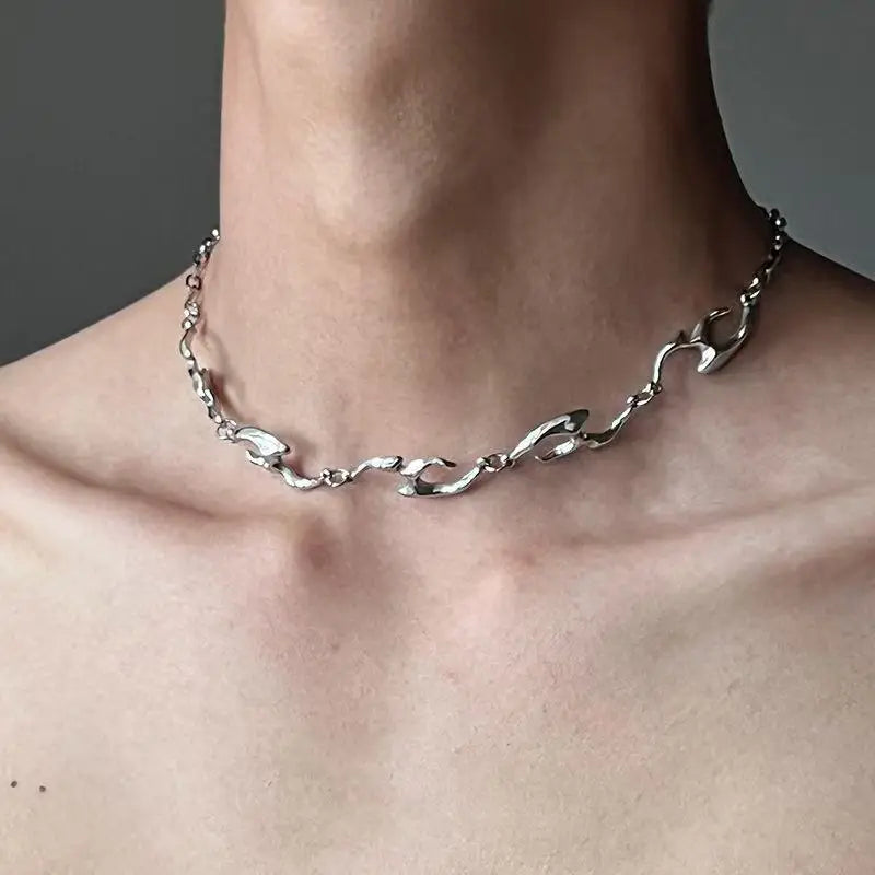Gothic Knot Snake Chain Choker Necklace