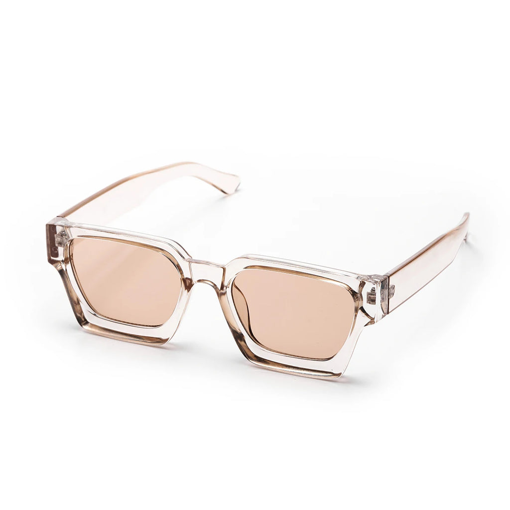 Men's Contemporary Square Polycarbonate Sunglasses