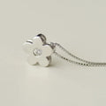 925 Sterling Silver Flower Pendant Necklace for Women