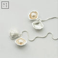 925 Sterling Silver Freshwater Pearl Shell Ear Line Dangle Earrings for Women
