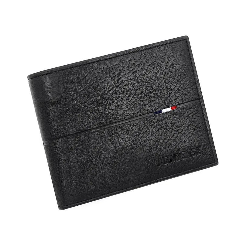 Men's Slim Bifold PU Leather Wallet | Multi-Compartment Card Holder & Coin Purse