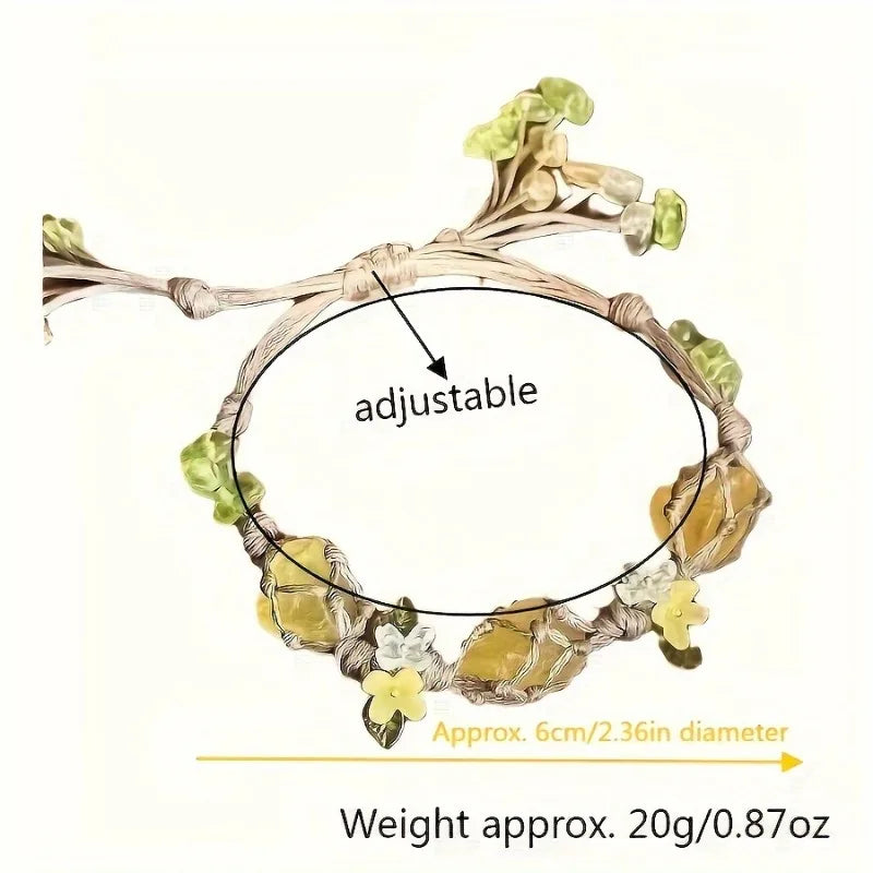 Crystal Osmanthus Fluorite Adjustable Bracelet for Women | Gift