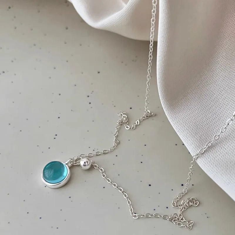 925 Sterling Silver Star Smile Dimple Pendant Necklace for Women