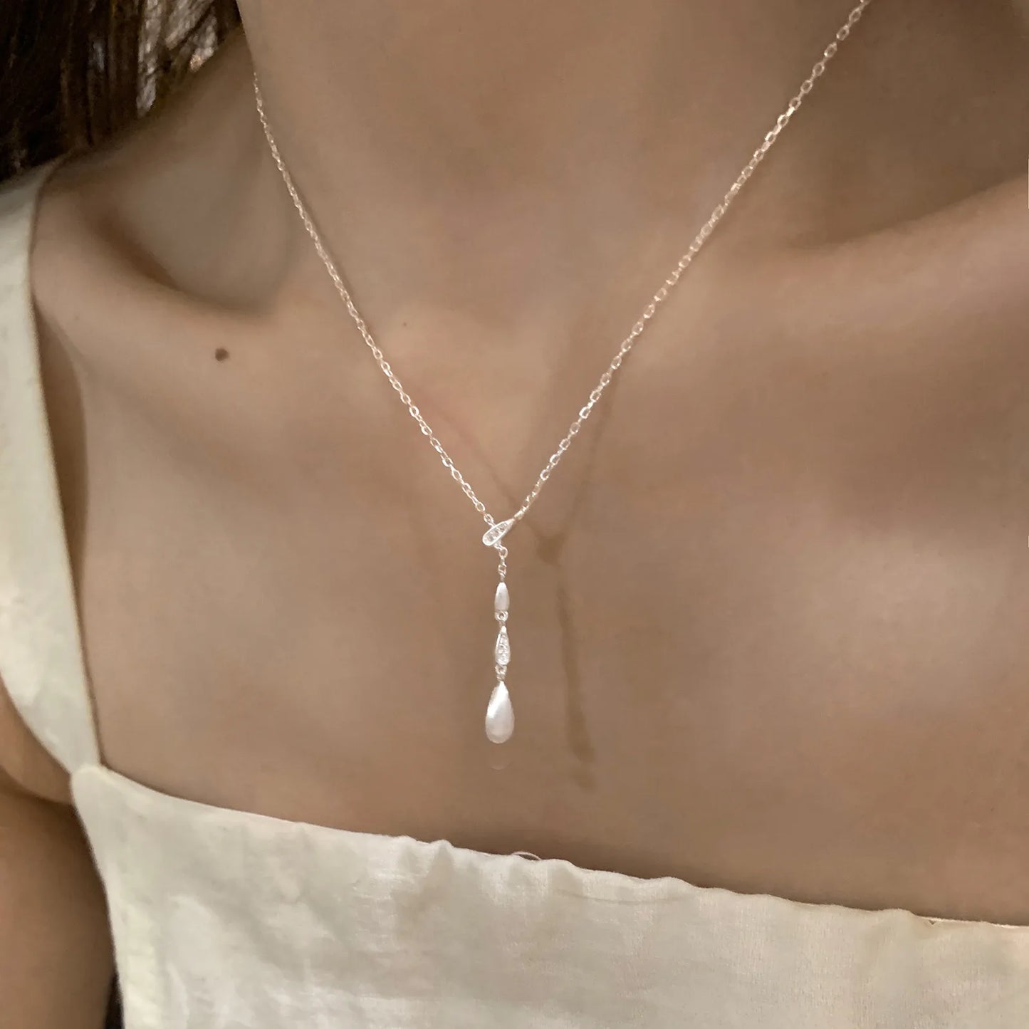 925 Sterling Silver Heart Pendant Adjustable Choker Necklace for Women