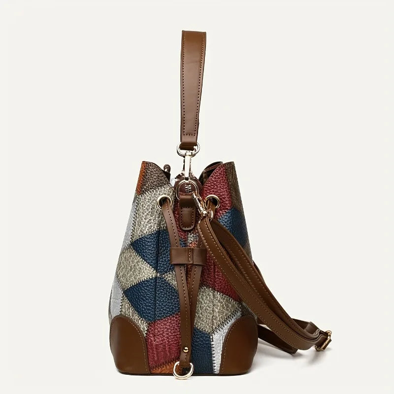 Vintage Bucket Crossbody Bag for Women
