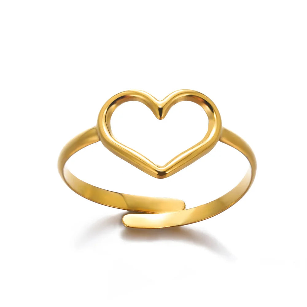 Minimalist Geometric Opening Ring for Women | 18K Gold Plated