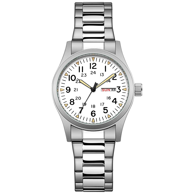 Men's Quartz Field Watch with Stainless Steel Strap