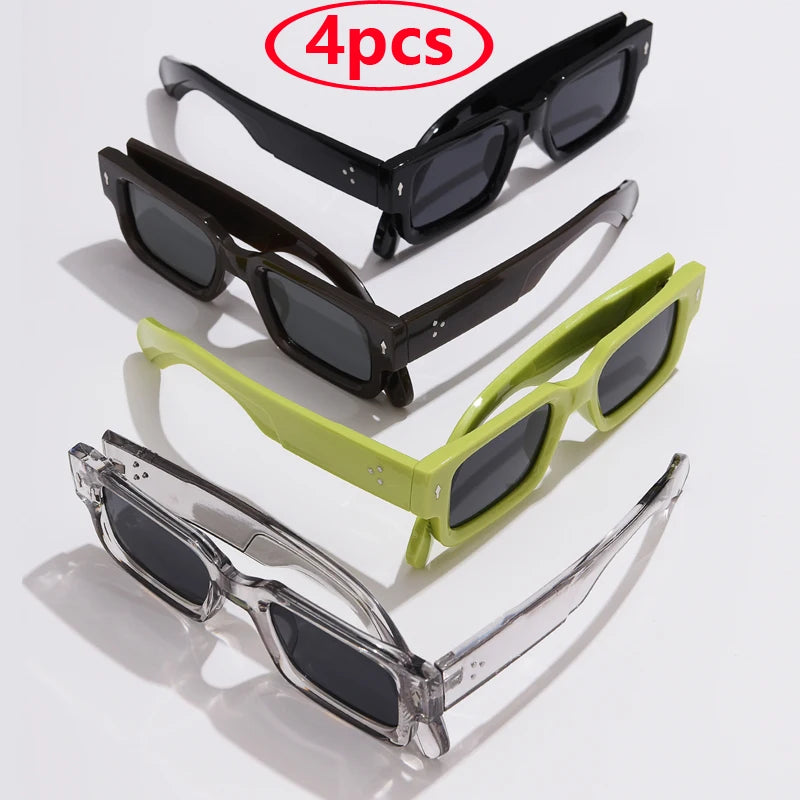 Retro Minimalist Rectangle Sunglasses