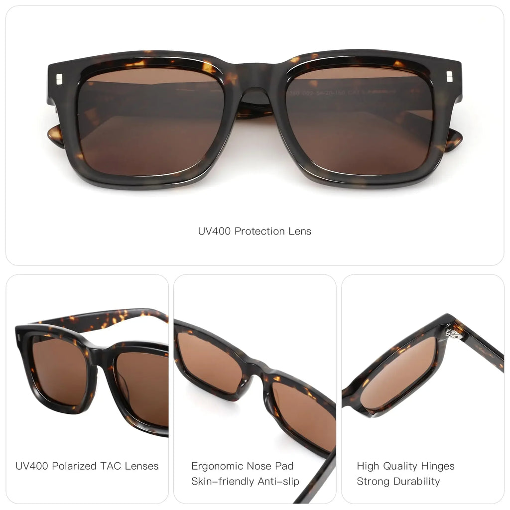 Unisex Classic Square Polarized Sunglasses