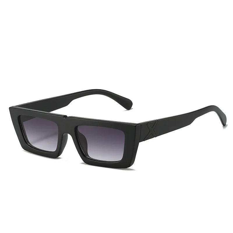 Retro Square Resin-Frame Fashion Sunglasses